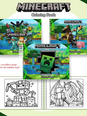 Arquivo digital livro de colorir minecraft