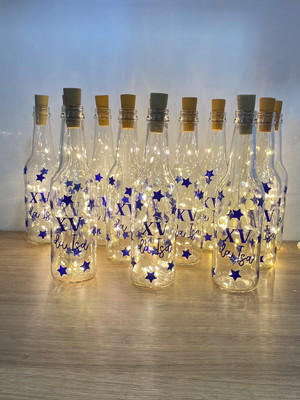 Garrafa personalizada com led