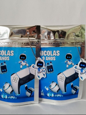 Saquinho metalizado astro bot ps5 g