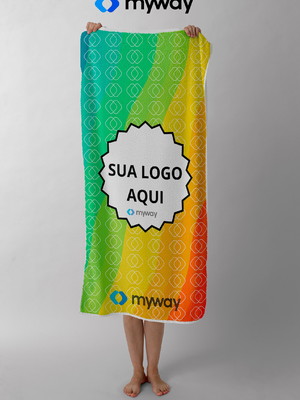 Kit 10 toalha de praia e piscina personalizada 270g