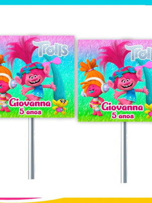 Pirulitos personalizados trolls