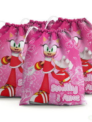 Sacolinha surpresa lembrancinha aniversário amy rose