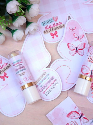 Manteiga de cacau personalizada dia da mulher