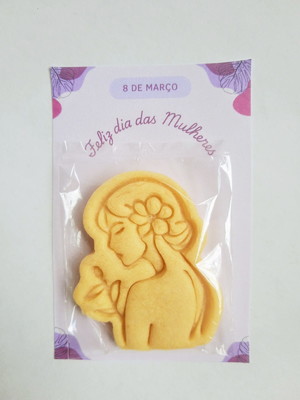 Biscoito amanteigado mulher + card personalizado