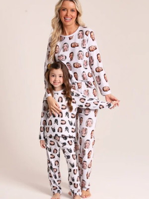 Tal mãe tal filha(o) pijama inverno e infantil branco