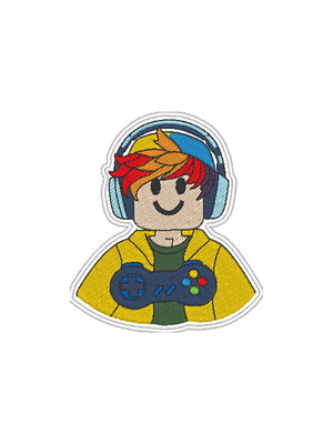 Patch bordado termocolante game rob