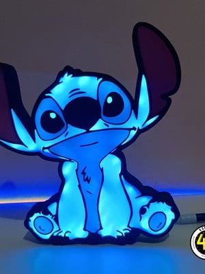 Luminária stitch - leds, fonte e controle remoto