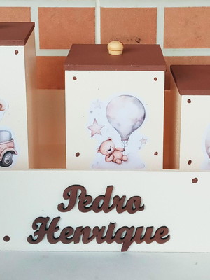 Kit higiene bebê ursinho menino
