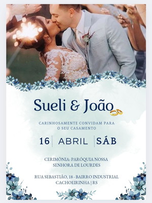 20 convite de casamento 14,5x10