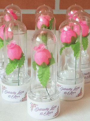 Mini florzinha no tubete para lembrancinha