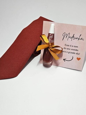 Kit padrinhos terracota (gravata + esmalte)