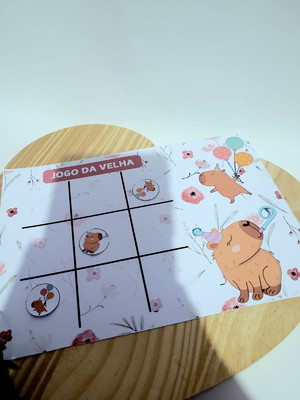 Jogo da velha lembrancinha personalizada capivara fofa