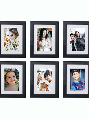 Kit 10 quadros porta retratos com paspatur p/fotos 13x18cm