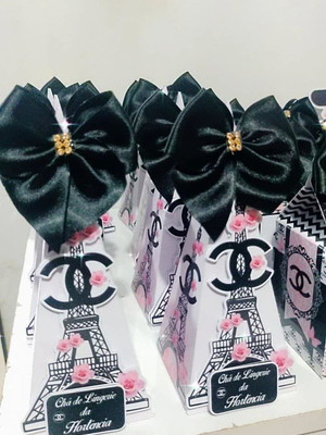 40 personalizados chá de lingerie chane