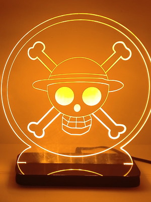 Abajur luminária acrílico com led - one piece