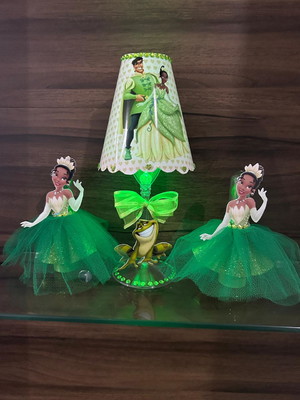 Centro de mesa abajur personalizado festa
