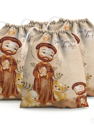 Sacolinha lembrancinha saquinho são francisco de assis