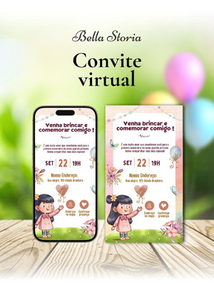 Convite infantil virtual