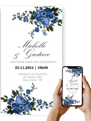 Convite digital casamento noivado wedding personalizado