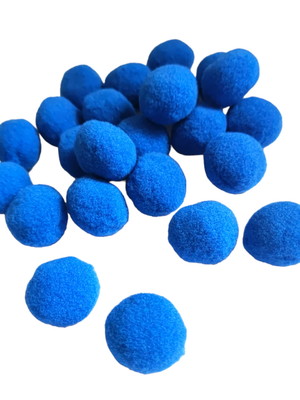 Pompom de pelúcia azul escuro 20mm 50 unidades artesanatos