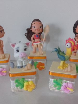 Caixinhas acrílicas tema moana