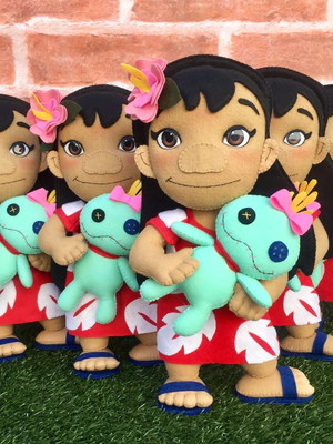 Lilo e xepa em feltro