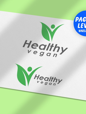 Logotipo profissional para nutricionistas nutrição vegano