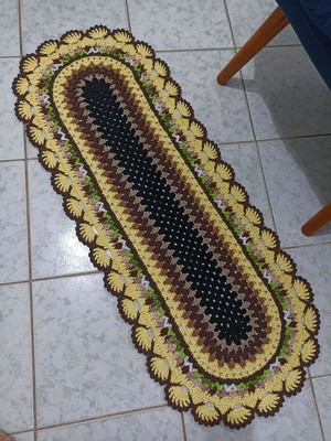 Tapete/ passadeira graciosa crochê