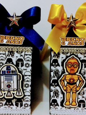 Caixa milk star wars robôs