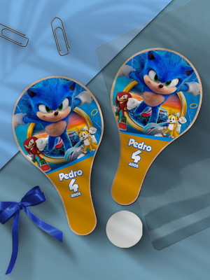 Raquete ping pong - sonic personalizada