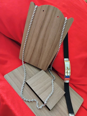 Kit colar corda baiana e pulseira emborrachada com aço hipoa
