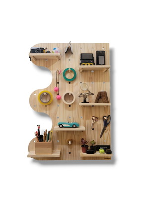 Painel pegboard orgânico sob medida