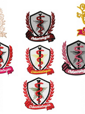 Matriz de bordado de odontologia