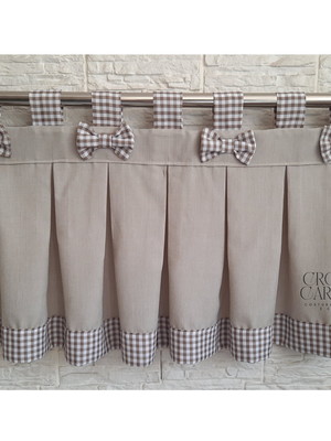Cortininha bandô lacinhos 70x48 ou sob medida e escolha cor