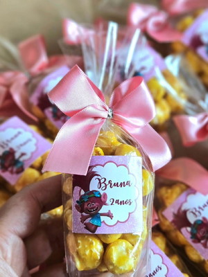Pipoca caramelizada lembrancinhas
