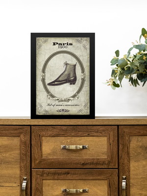 Quadro vintage moda masculina sapatos