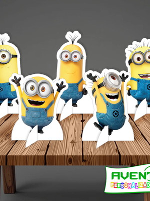 Display de mesa dos minions (kit com 05)
