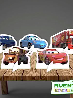 Display de mesa carros mcqueen e matte