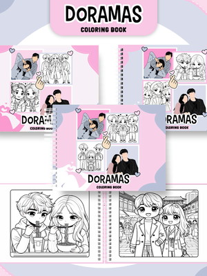 Livro de colorir dorama a5 capa dura 180g