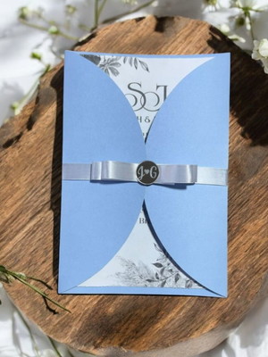 10 envelope convite casamento azul serenity 15x21 jufiori