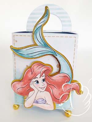 Caixa mini alça ariel aquarela