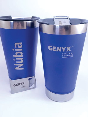 Copo térmico personalizado inox 473ml c/ tampa e abridor