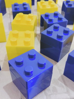 Caixinhas de acrílico lego pecinha