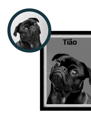 Quadro personalizado pintura pet