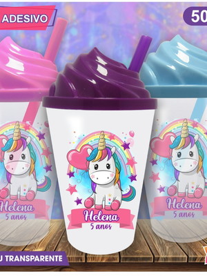 Copo chantilly personalizado unicórnio mod. 5 - 500 ml