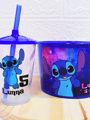 Kit cinema personalizado tema stitch 47 unidades