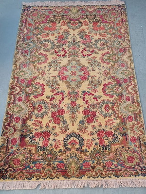 Antigo tapete persa kerman 1.54 x 0.94 - irã