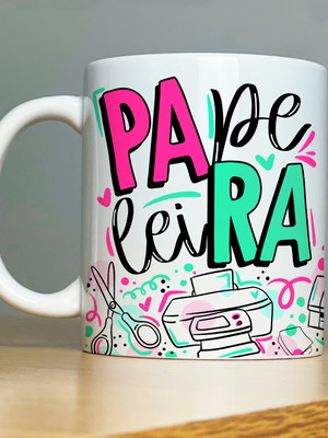 Caneca de cerâmica profissão papeleira