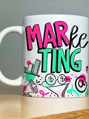 Caneca de cerâmica profissão marketing