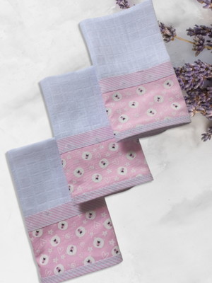 Trio fraldas de boca personalizadas -urso